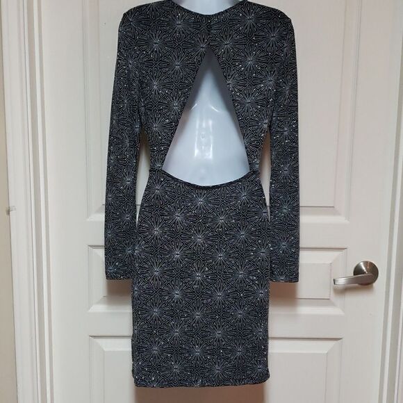 Divided by H&M Silver Sparkeling Dress with cut out back sz 10 - Picture 3 of 9